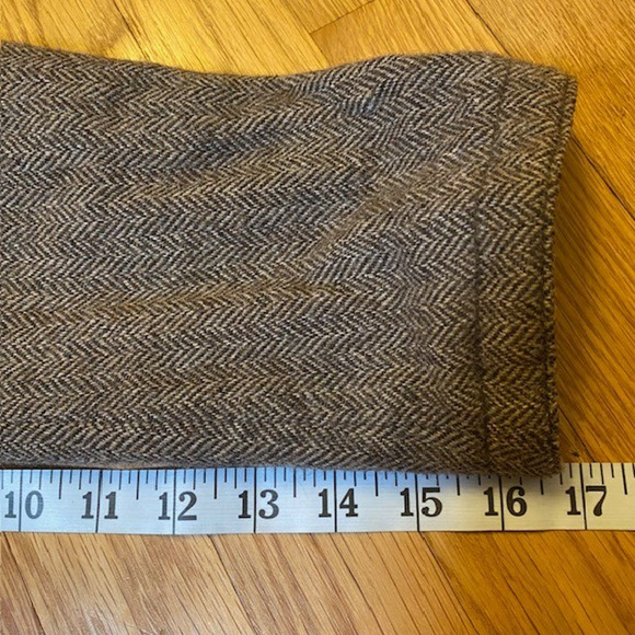 Sunny Sports Mens Large Wool Blend Tweed Blazer 4 Button Herringbone Lined - Picture 13 of 15